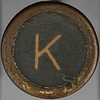 typewriter key letter K